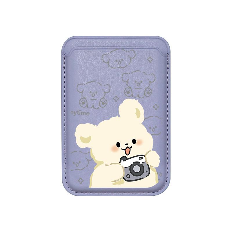 Cute Couple Photo Dog Cartoon Pattern Y2K Card Holder Magnetic For iPhone 17 For Samsung Galaxy S26 FE For MagSafe Wallet Cover