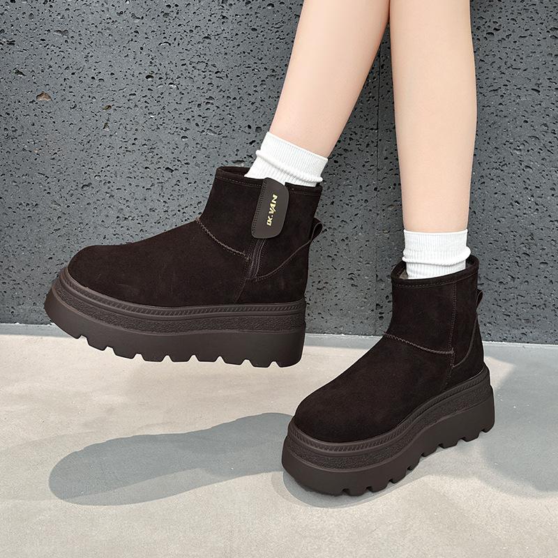 Retro snow boots new winter thick-soled small warm and cold casual shoes