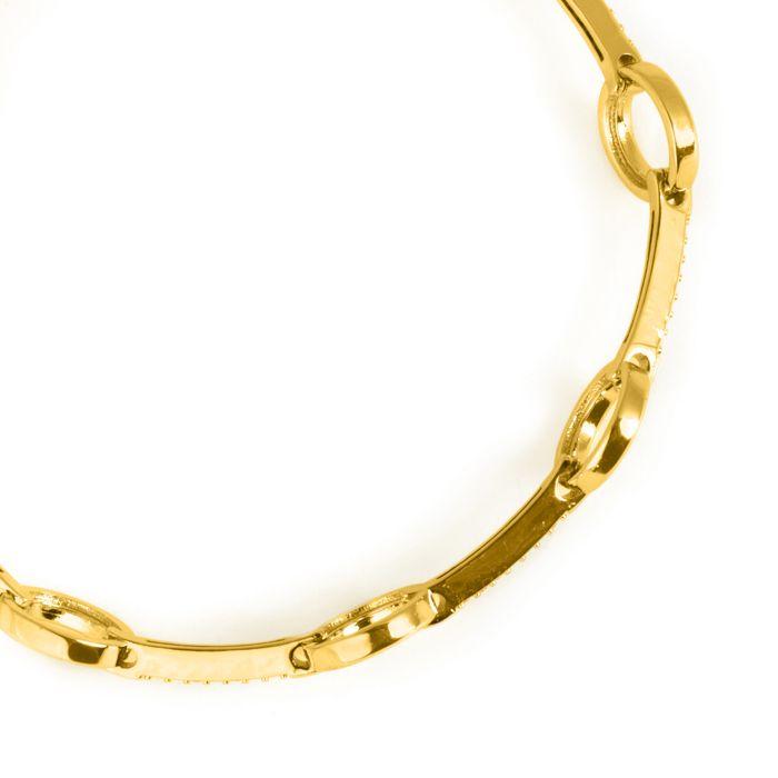 Bracelet - LUXENTER - Dimaran - finition or jaune 18 carats - zircone brillante - 18 cm