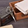 Vintage Flower Pattern Needlework Embroidery Stainless Steel Scissors for Crafting Sewing (Bronze)