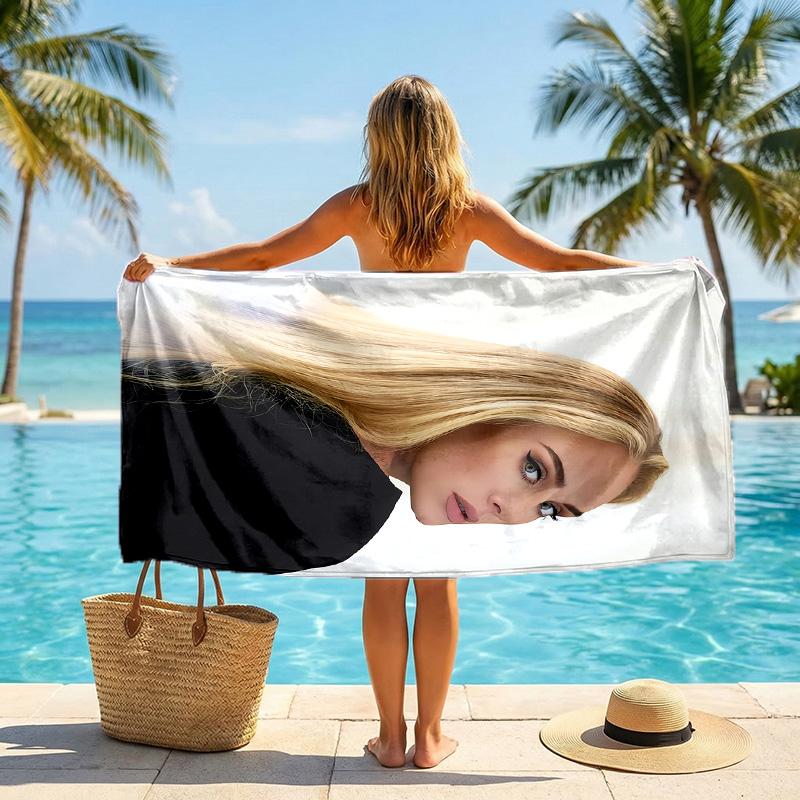 ABBA Fashion Beach Towel Portable Soft Quick Dry Towel For Swimming Camping Holiday Use