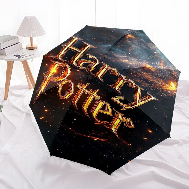 1pc Harry Potter: Magical Adventure Umbrella with Plastic Handle,Suitable for All Seasons Travel Outdoor Multi-functional UmbrellaDCS035
