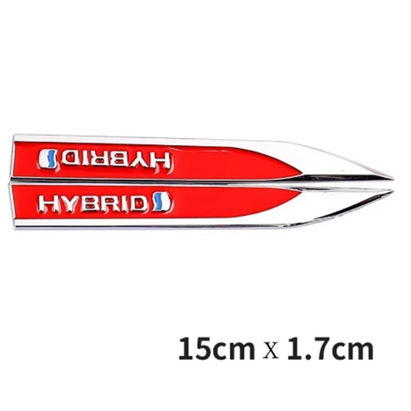 2pcs Metal Hybrid Logo Side Bumper Emblem Badge Stickers for Toyota RAV 4 Prado Camry Corolla Yaris Car Accessories