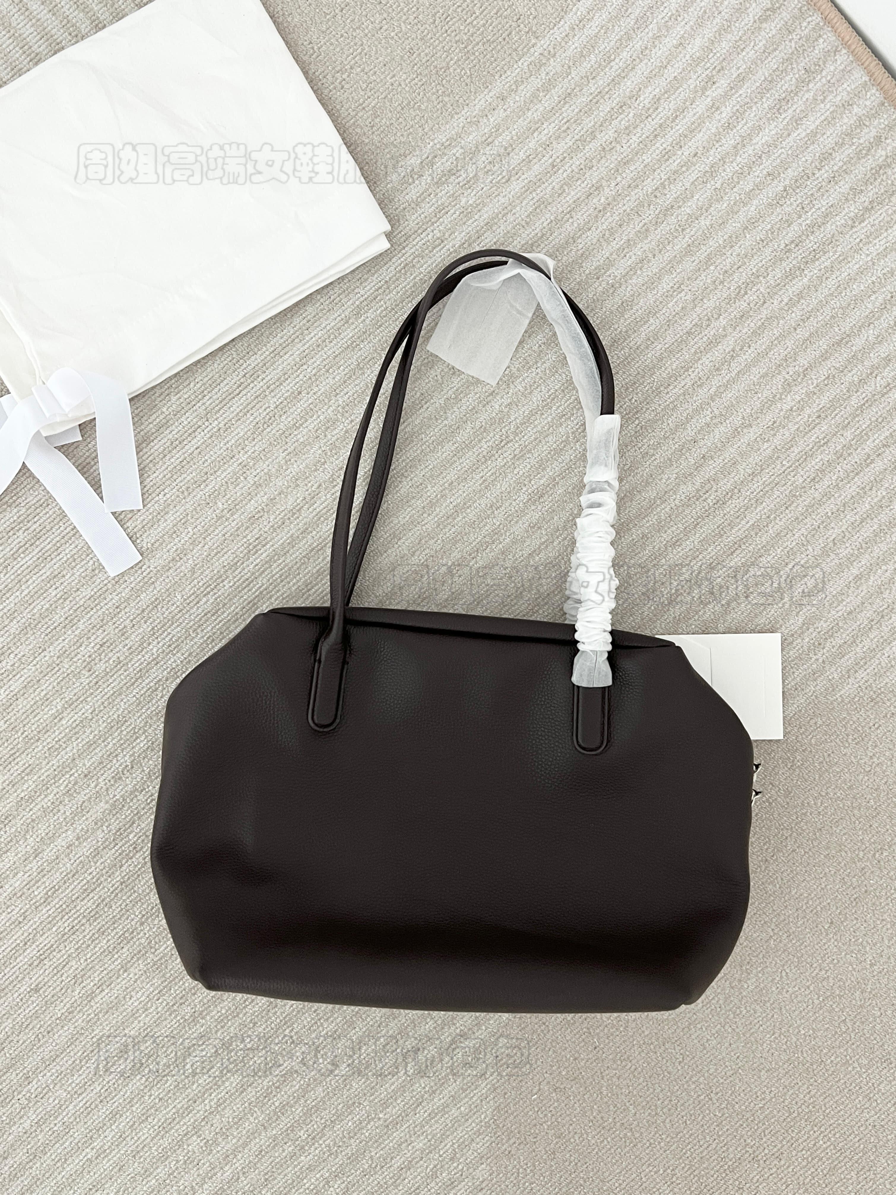 High-end Custom Row Henri Tas, TR Koeienhuid Commuter Tote Bag, Echt Leer Grote Capaciteit Schoudertas met Lange Riem