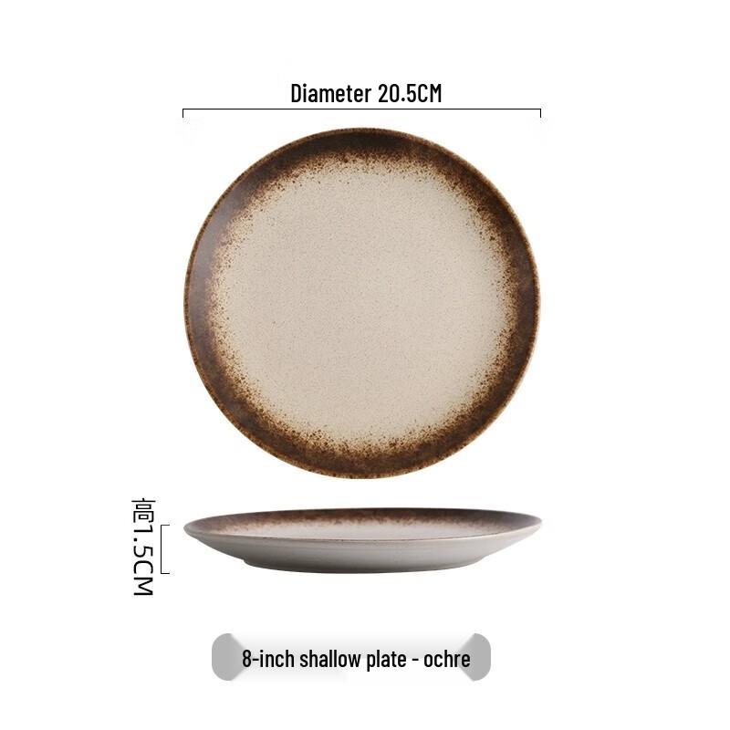 Runde Keramik-Essteller im japanischen Stil