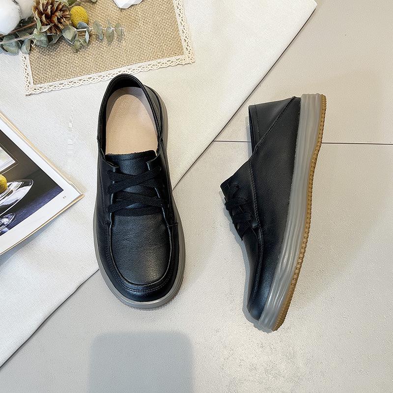 Women's White Cowhide Sneakers 2025 - Soft Sole & Surface Loafers, Flat Casual Leather Shoes