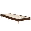 Bed Frame Without Mattress Brown Oak Effect 75 X 190 Cm Wood Based Material