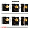 2D Flat Printing 2pcs Curtains Cat and Moon Light Filter Party Decorations for Indoor Celebrations   Room   Multipurpose Event