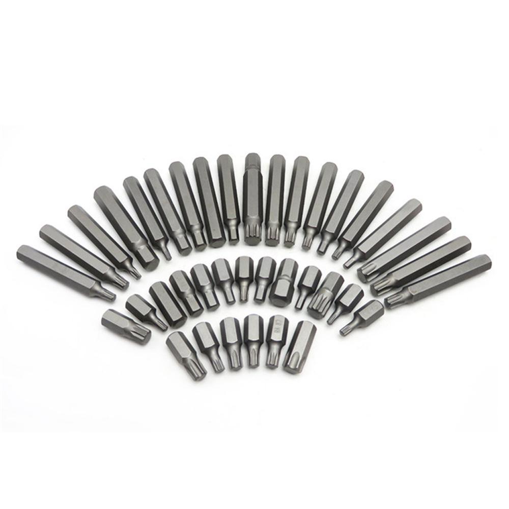 40PCS Chrom-Vanadium-Stahl Fahrrad-Innensechskant-Bit Zwölf-Punkt-Bits Sockel-Kombinationsset Fahrrad