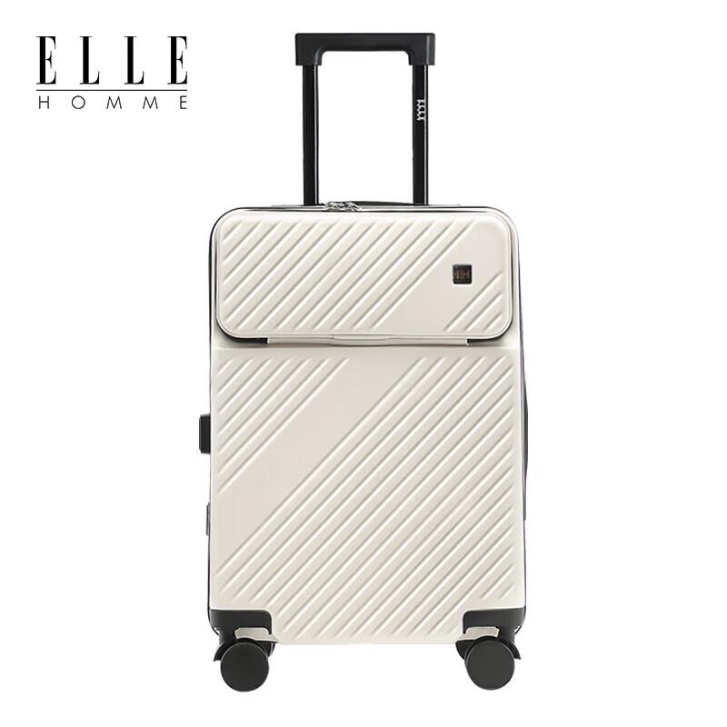 ELLE HOMME Front-Opening USB Charging Travel Suitcase 20 Inch