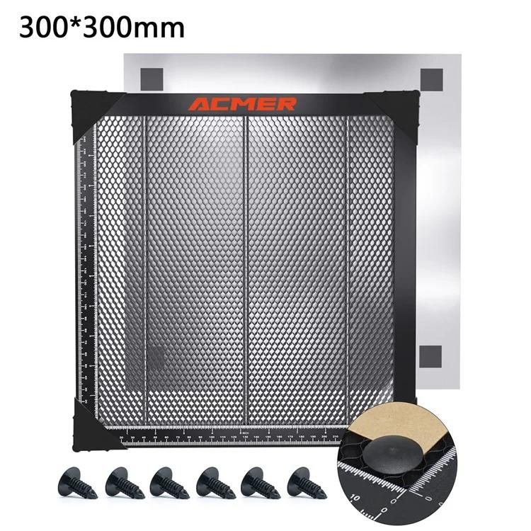 

ACMER E10 300x300 мм Алюминиевая лазерная кровать Сотовый рабочий стол с быстрым рассеиванием тепла и масштабируемыми линиями