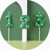Green Dinosaur 1 3 4 5 6 7 8 9 0 Number Birthday Candle Boy Dinosaur Cake Number Candles Party Celebration Cute Decoration Boy