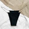 Sexy Ladies Solid Color Chain Thong Cotton Low Waist Temptation Underwear New Trend Metal Underwear