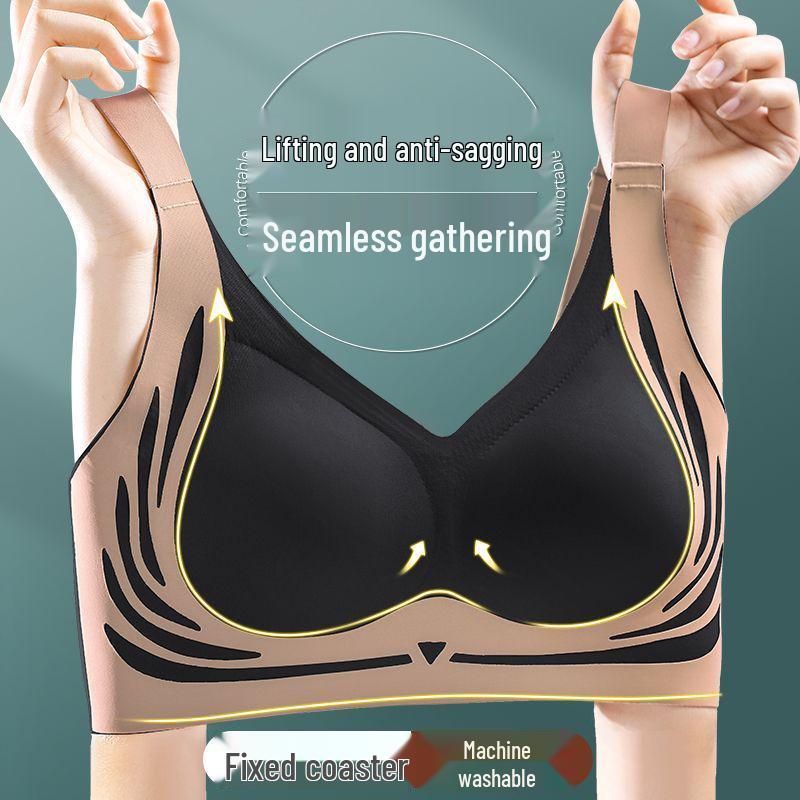 Temu Exklusiver Nahtloser Anti-Hänge-BH für Damen - Formverbessernd, Ohne Bügel, Perfekt für Große oder Kleine Brüste