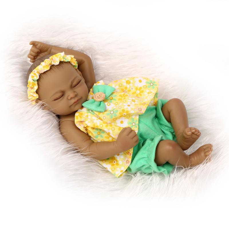 Mini Bath Twin Ethnic Baby Dolls – Role-Playing and Enlightenment Toy 27 cm Full Set Doll