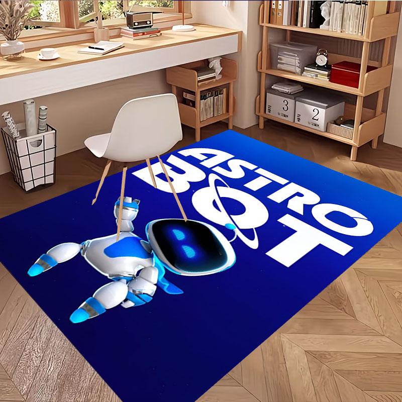 Cosmic Bot Crew Print Rug, Washable Floor Carpet, For Entryway Dorm Laundry Room Office Study, Home Decor Birthday Christmas Gift