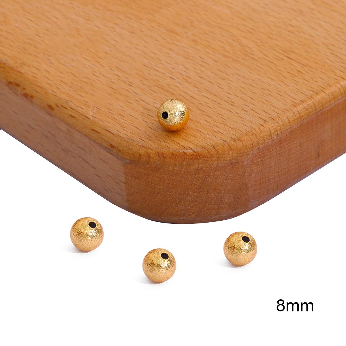 

5/10 шт. медные матовые овальные шариковые бусины для изготовления ювелирных изделий своими руками, серьги-браслеты ручной работы 8mm 5pcs золотой