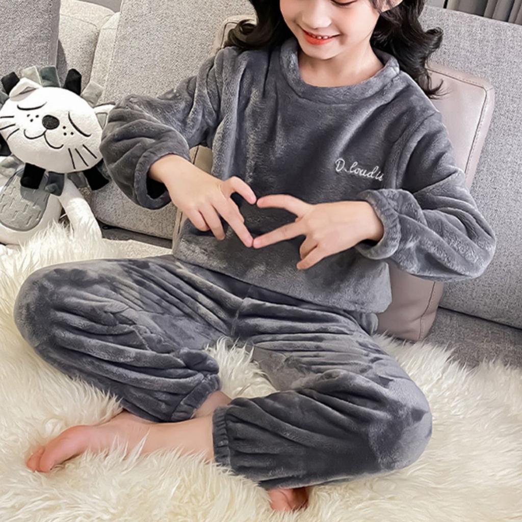 Kinder Jungen und Mädchen Hauskleidung und Pyjamas Langarm-Oberteile und Hosen Sets