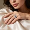 Fingerring Zinklegierung Pflaumenblüten-Design Polierte Oberfläche Damenring mit Zirkonia-Einlage Schmuckgeschenk