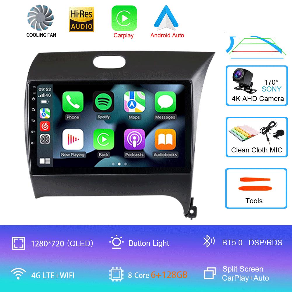 Android14 Carplay Auto Dla KIA K3 CERATO FORTE 3 YD Tuner 2013 2014 2015 2016 2017 Multimedia Samochodowe Radio Odtwarzacz Wideo WIFI+4G DSP
