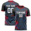 Přizpůsobené Fotbalové Tričko s Názvem Týmu a Číslem Personalizované DIY Kulatý Výstřih Černé Sportovní Trička Volné Rychleschnoucí Týmové Uniformy