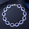 Women'S Jewelry 18K Real White Gold Plated, Exquisite Super Flash Zircon Bracelet Bracelet