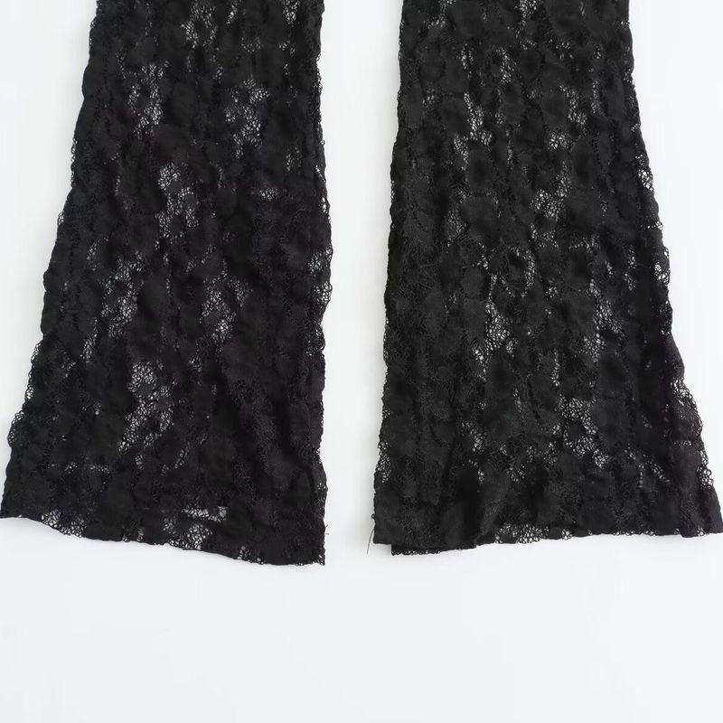 Araltay New Arrival Fashion Style Women's Clothing Silm Lace Jumpsuit Slit Design Leggings 021916