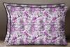 S4Sassy Floral Print Cotton Poplin Home Decorative Purple Rectangle Pillow Sham 1 Pair-12 X 18