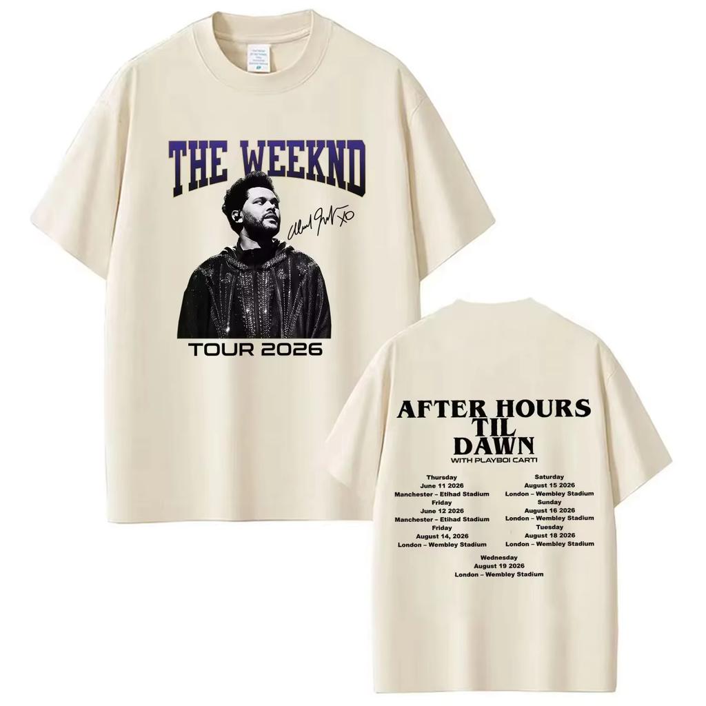 Unisex High Quality Loose Casual Vintage TShirt With The Weeknd 2026 World Tour After Hours Til Dawn Print TShirt