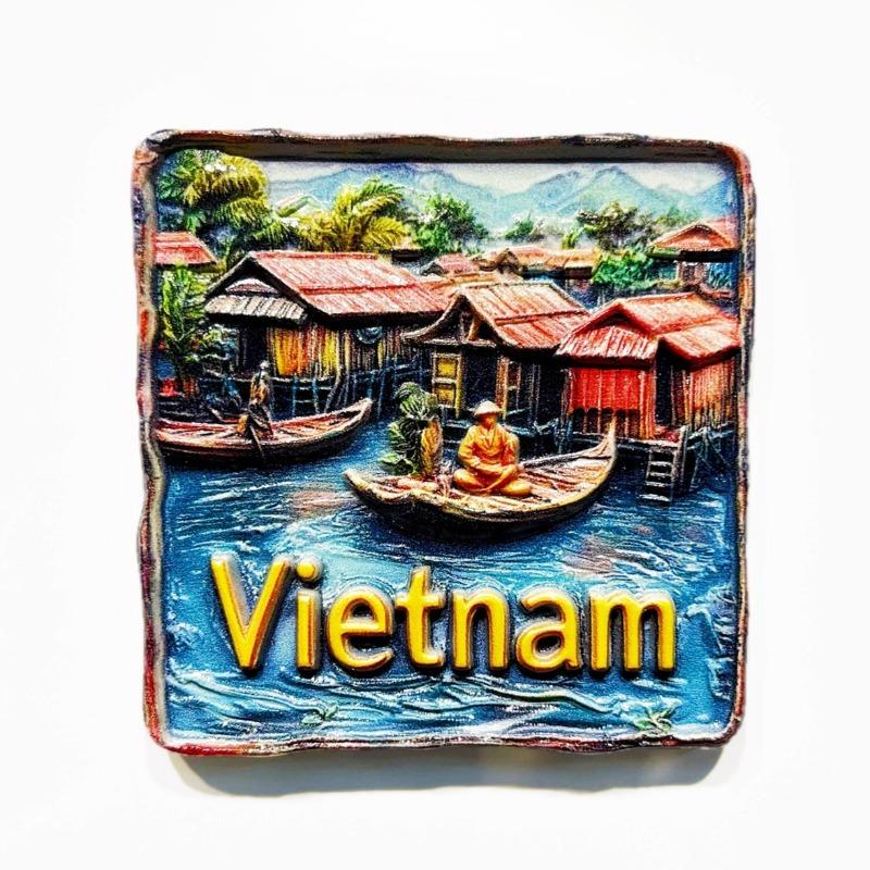 Vietnam Fridge Stickers Mekong River Travel Souvenirs Negeri Sabah Fridge Magnets Home Decoration Wedding Gifts
