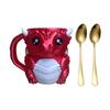Eisbecherhalter mit Griff, 16 oz Behälter, mit integriertem Snackfach-Design, Niedrige isolierte Hülle mit Drachenmotiv für Desserts und Getränke