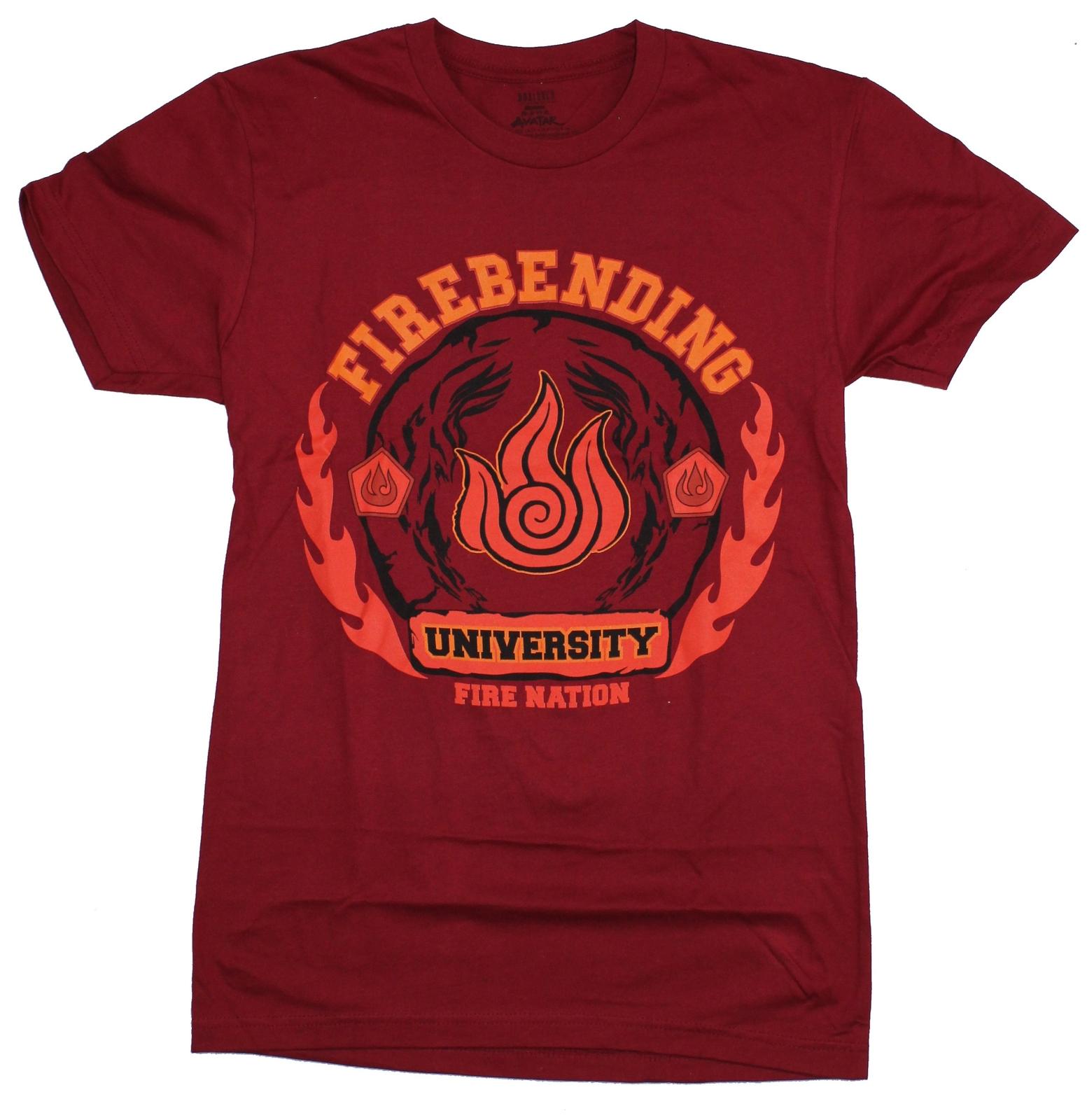 Avatar The Last Airbender Mens T-Shirt - Firebending University Team Shirt S