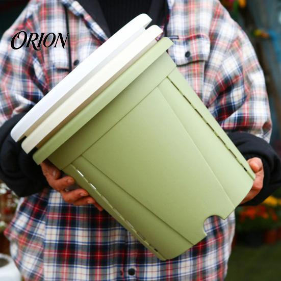 Breathable Resin Plant Pots Flowerpot with Drainage Holes And Saucer, Pot for Indoor Outdoor Heavy Duty Flower Containers Plants, Lightweight