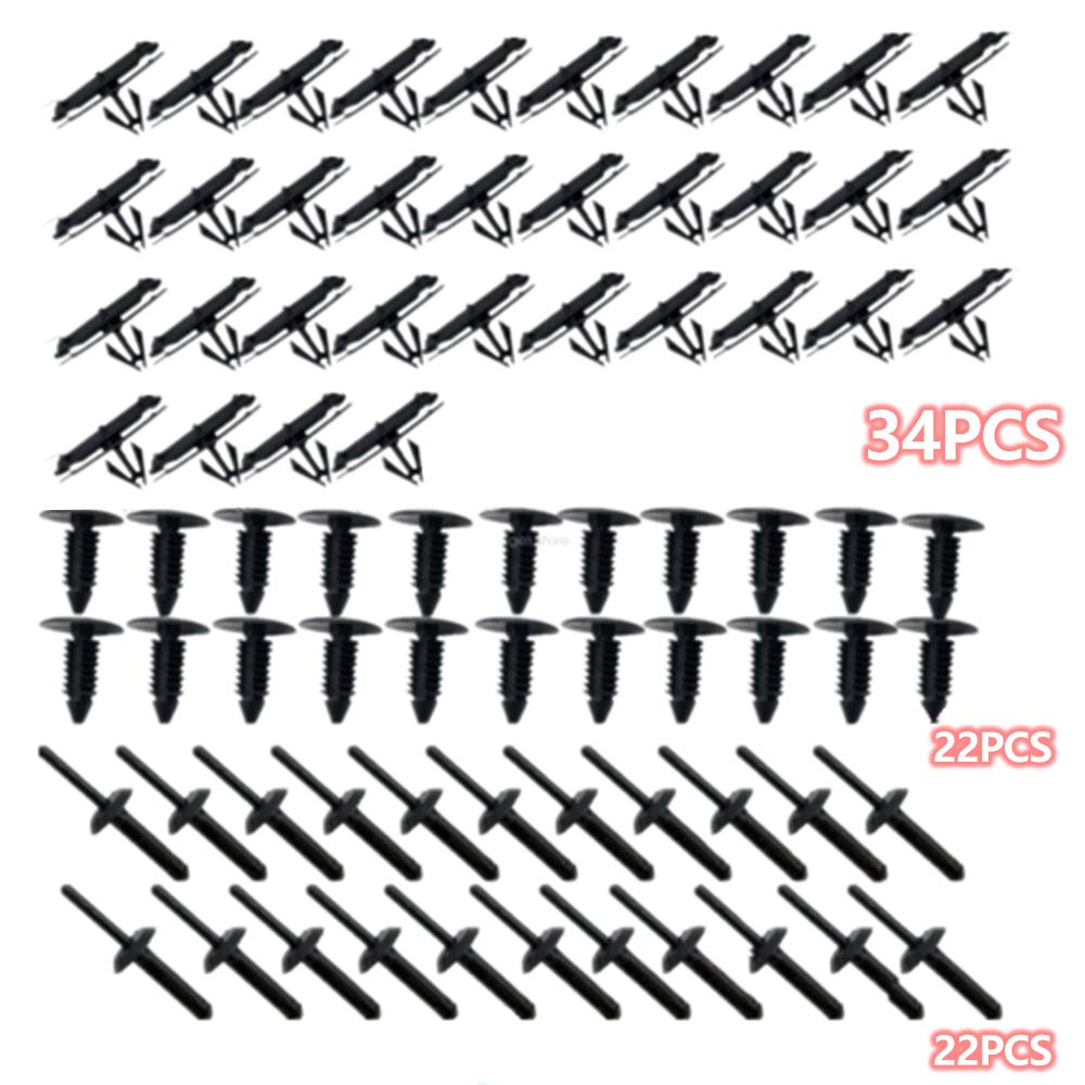

78x Car Push Retainer Pin Rivet Fasteners Clips Kit for 2007-17 Jeep Wrangler JK