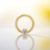 ASTM F136 Titanium Hoop Nose Ring Round Shape Lab Diamond Body Jewelry Helix Cartilage Earring for Women and Men
