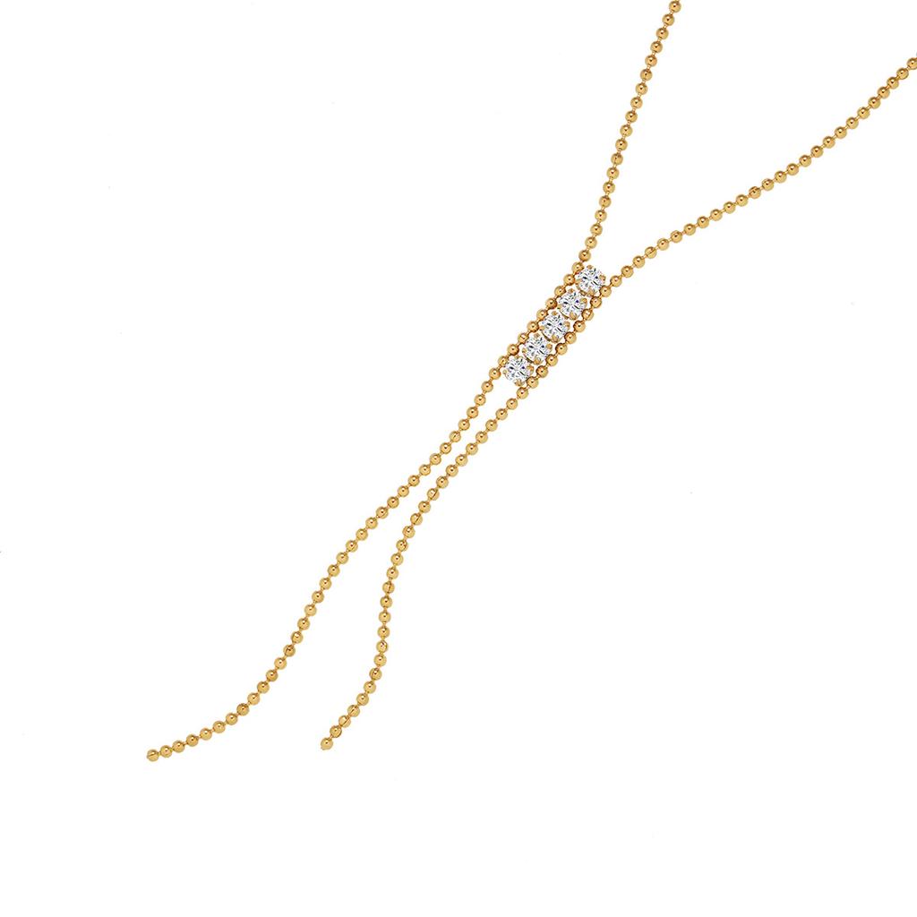 Fashion Luxury Diamond Choker Necklace Stainless Steel Real 18k Gold Plated Dainty Elegant Zircon Link Necklace for Women Gift
