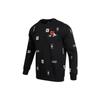 adidas FW22 Multi Logo Crew Neck Sweatshirt Loose Comfort Casual Sportswear Pullover Tops Men Black HN8982