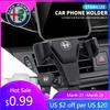 Para Alfa Romeo Auto Suporte de Telefone para Carro Clipe de Saída de Ar Suporte Móvel Para Alfa Romeo Giulia Stelvio Giulietta 156 159 147 Mito Tonal