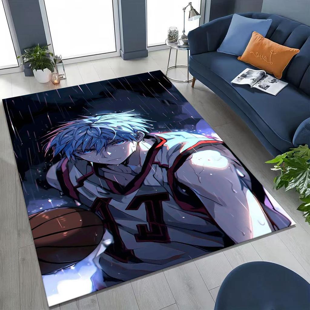 Anime Kuroko's Basketball Cartoon Art Carpet Rug for Bedroom Living Room Sofa Home Doormat Decor,Large Kid Non-slip Floor Mat