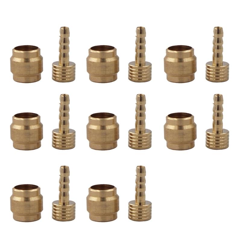 8 Pcs Bike Hydraulic Disc Brake Oil Pin Needle Olive Connect Insert Bicycles Brake Olive and Brass Connecting Insert Set