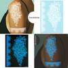 6Pcs Glow in Dark Tattoo Stickers, Lace Temporary Body Art for Hands, Waterproof Indian Mehndi Tattoos for Women Girls