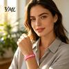 Inspirational Ribbon Bracelets for Support 6 Pcs Breast Cancer Awareness Women, Pink Bracelet Month Silicone Wristbands, Hope Faith Strength