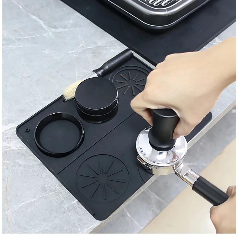 1pcs Coffee Tamper Mat Distributor Station Portafilter Silicone Pad Espresso Maker Bar Accessories Coffeeware Corner Supplies