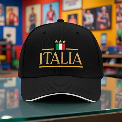 1pc Italian Baseball Cap  Lightweight Breathable Hat with Italia Graphic  Flag ColorsAppropriate for Any Season