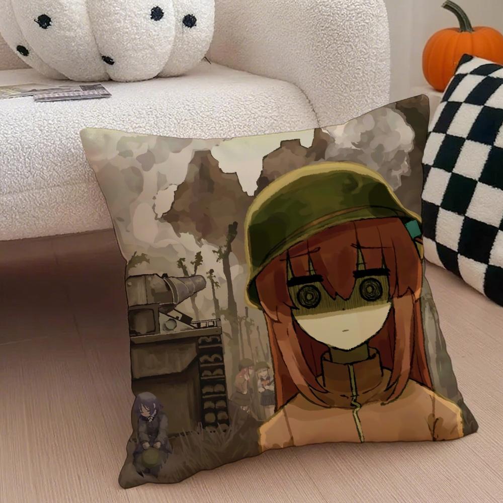 Shy Cute Japanese Anime BBocchi The Rock Cushion Cover Throw Pillow Cover Hidden Button Durable Polyester Chair Cushion