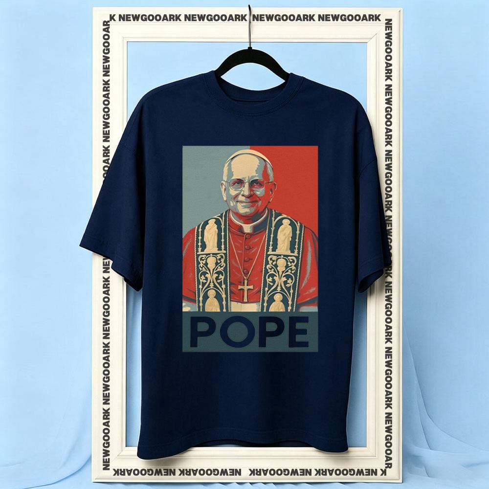 Pope Leo XIV Catholic Christian tshirt Women Unisex Casual cotton printed t shirts Adult Oneck summer outdoors tee S
