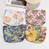 Simple Sweet Pink Flower Embroidered Clutch Cosmetic Bag Makeup Bag Square Canvas Zipper Bag Travel Portable Makeup Organizer