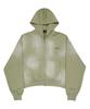 Forcesensitive Force Washed Hoodie Zip-Up Cropfit Khaki