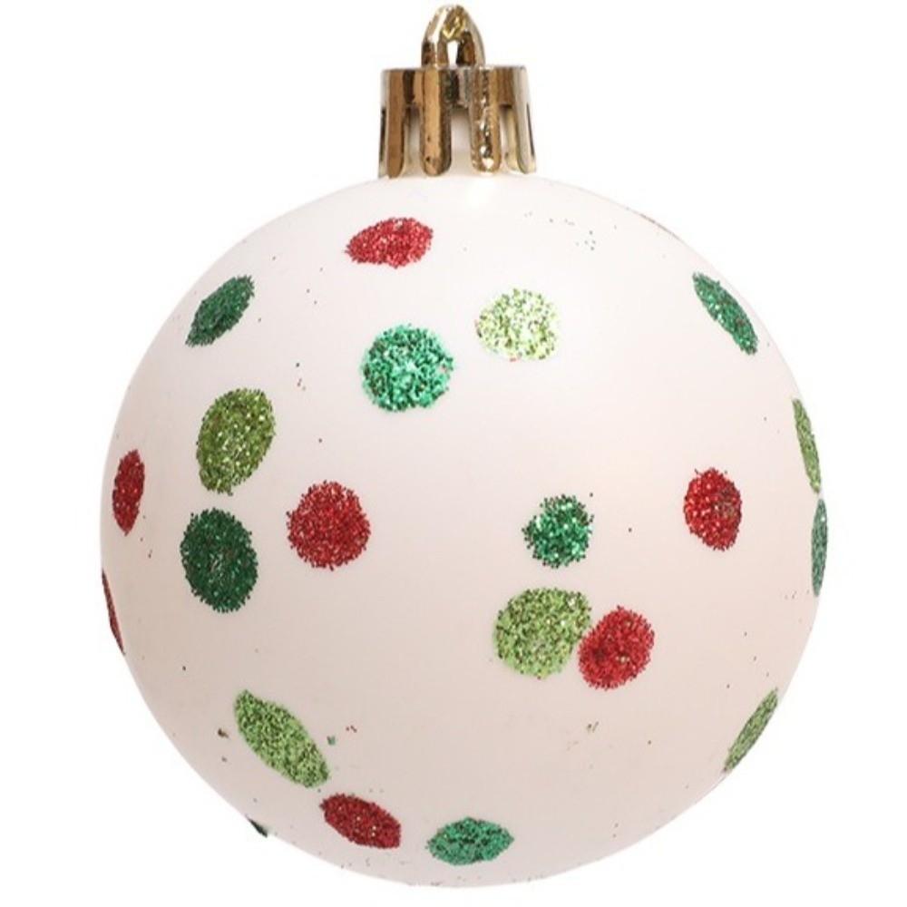 Plastic Christmas Baubles 6cm Christmas Tree Hanging Baubles Holiday Home Decor