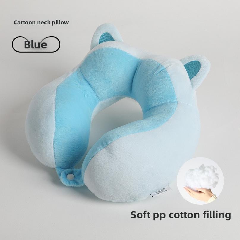 Wholesale Strawberry Bear Micro Fiber Soft Fluffy U Shape Pillow For Airplane Rest Best selling for new year school gifts